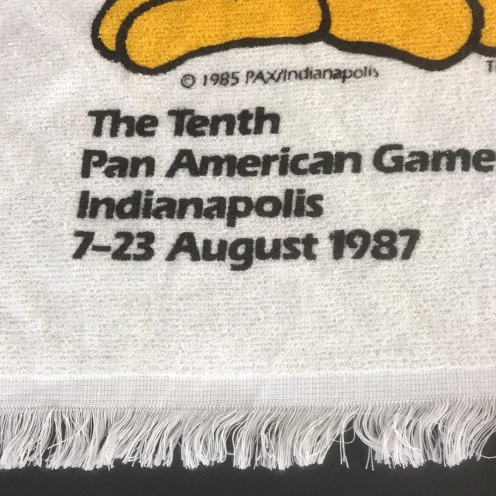Vintage 1987 Pan Am Games Indianapolis Collectible Amigo Towel